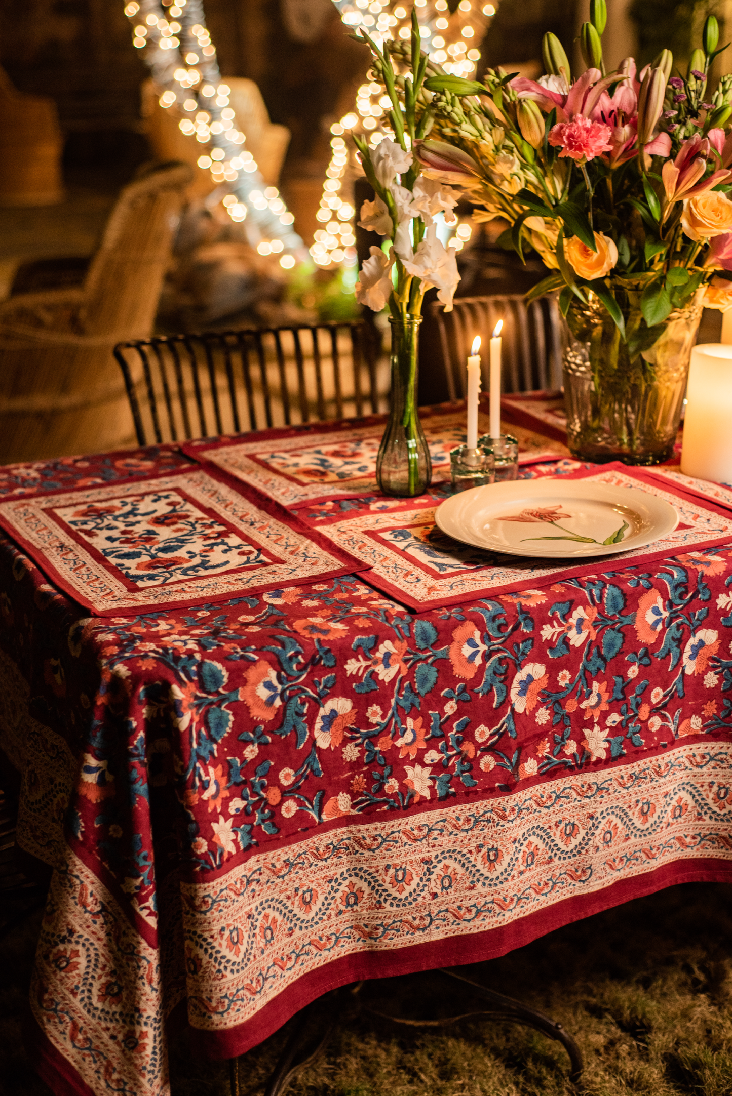 Purple Carnation Tablecloth