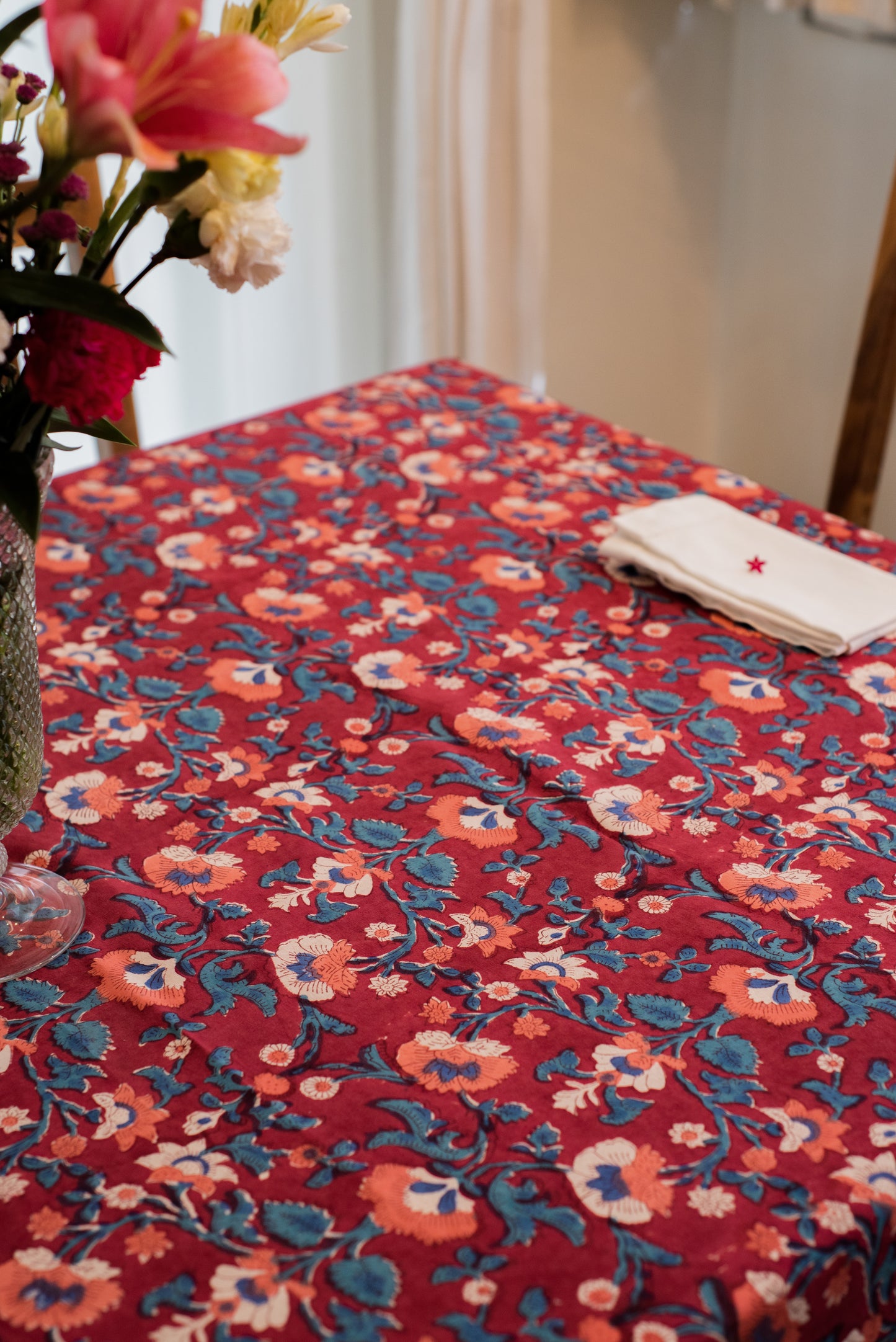 Purple Carnation Tablecloth