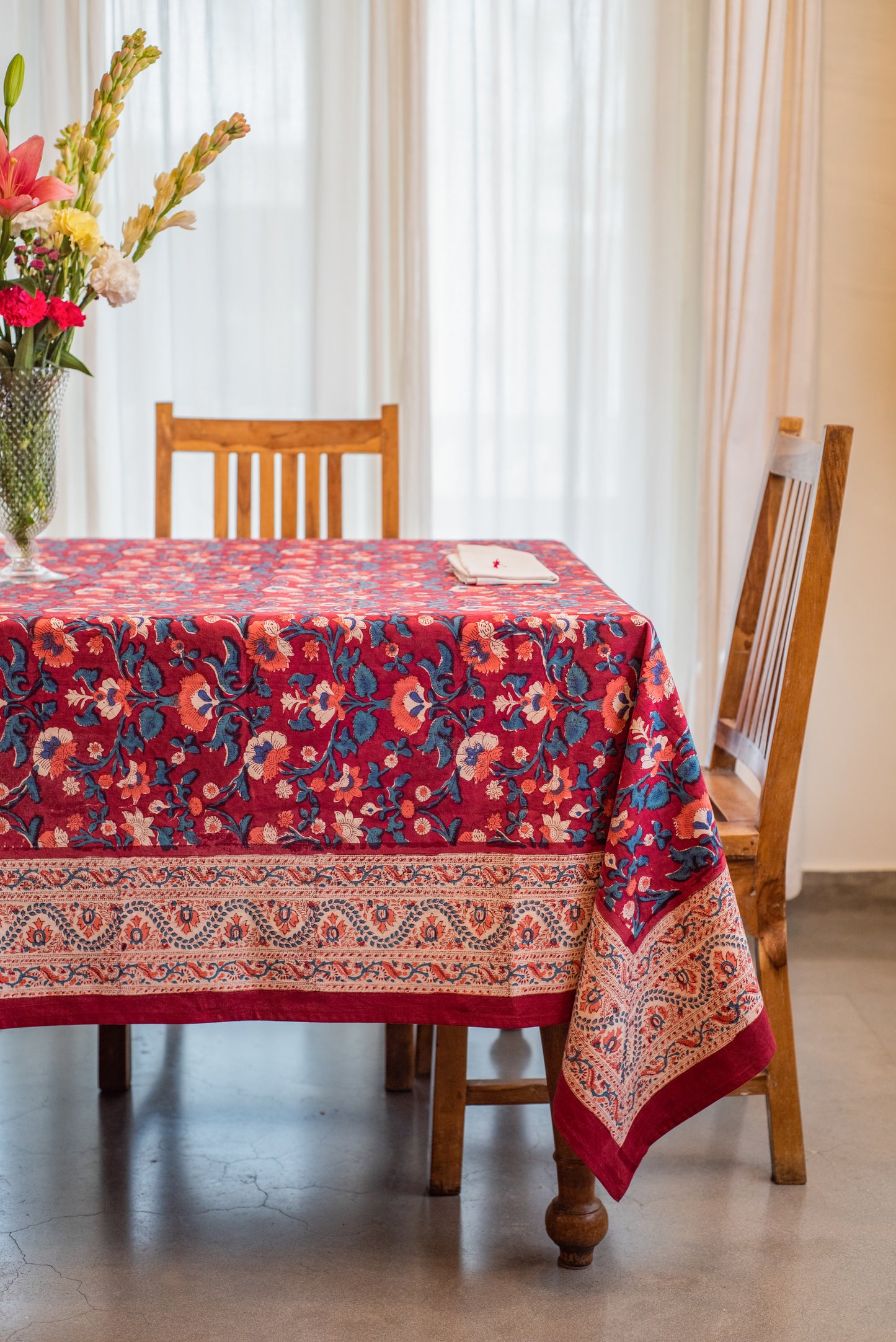 Purple Carnation Tablecloth