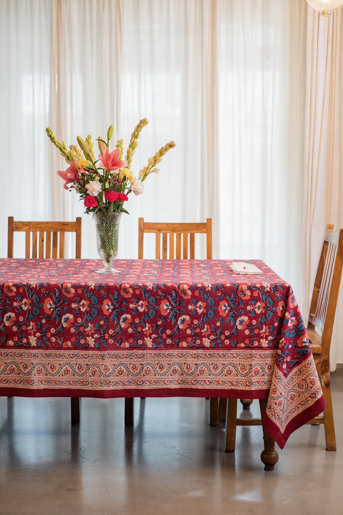 Purple Carnation Tablecloth