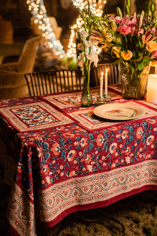 Purple Carnation Tablecloth