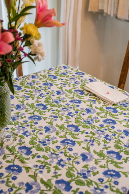 Blue Carnation Tablecloth